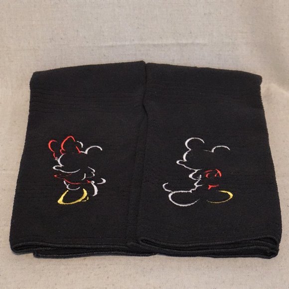 Disney Mickey and Minnie Mouse Microfiber Embroidered Kitchen Towels Set of 2